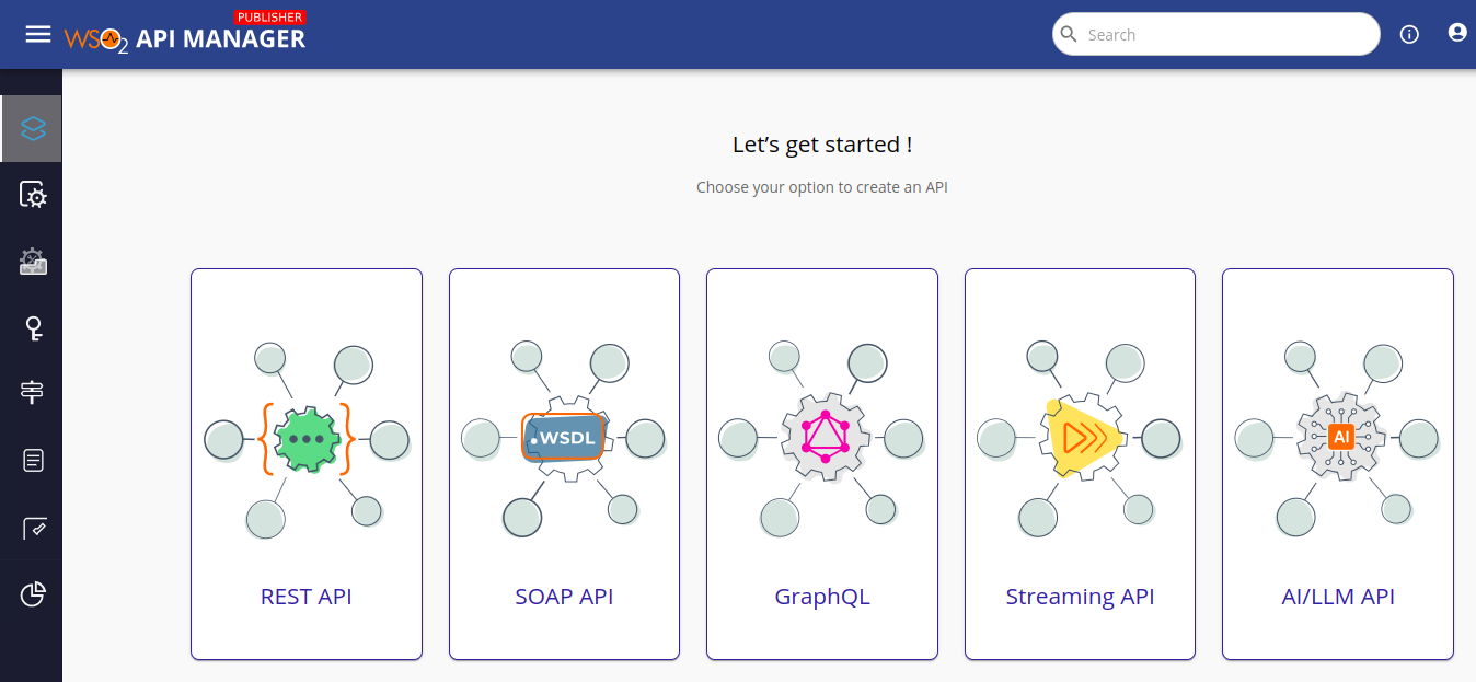 Dashboard publisher di wso2 apim