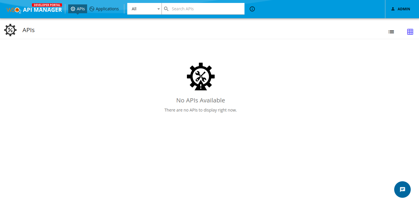 Dashboard devportal di wso2 apim