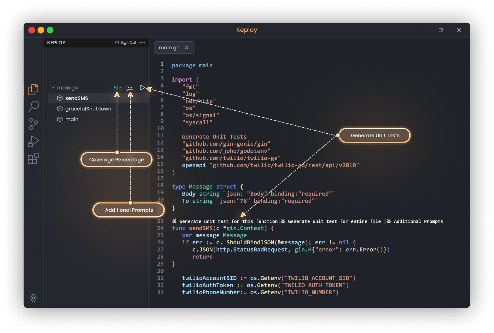 Keploy Visual Studio code extension