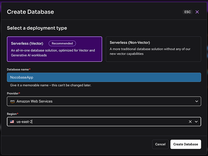 Configuring AstraDB
