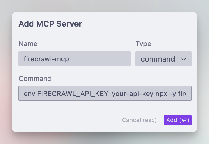 Adding an MCP Server