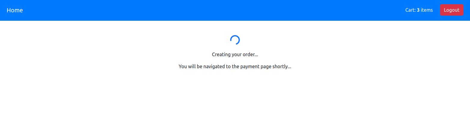 Checkout page