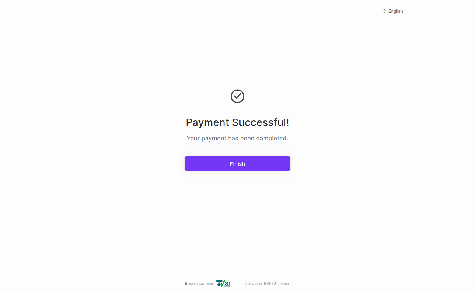 Payment successful
