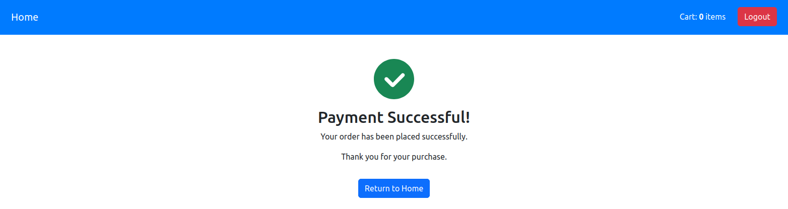 Success page