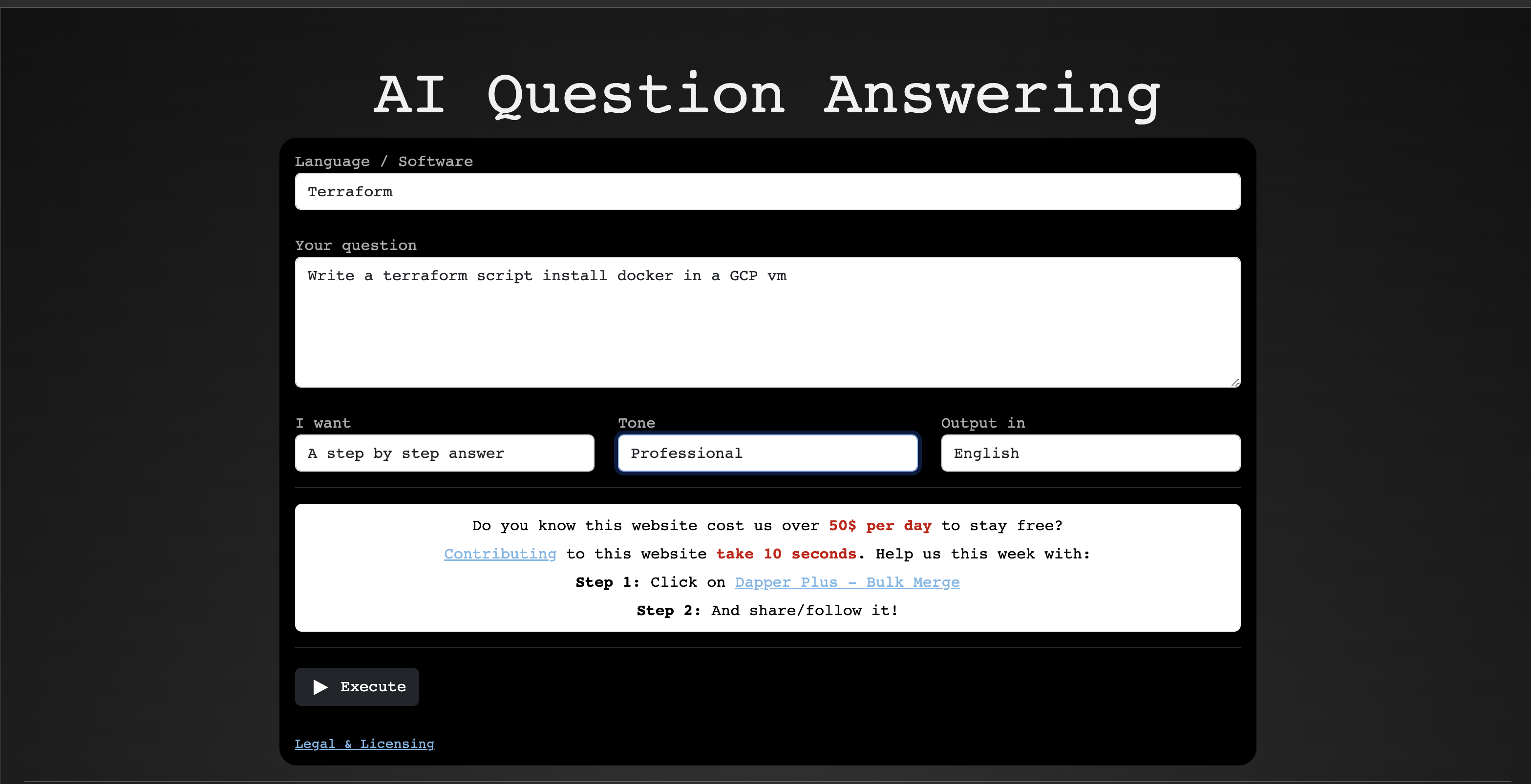 Structured AI Q&A for Development