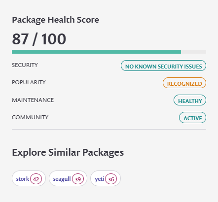 Package Health for pelican