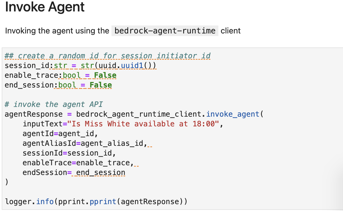 Image showing a prompt being provided to the application