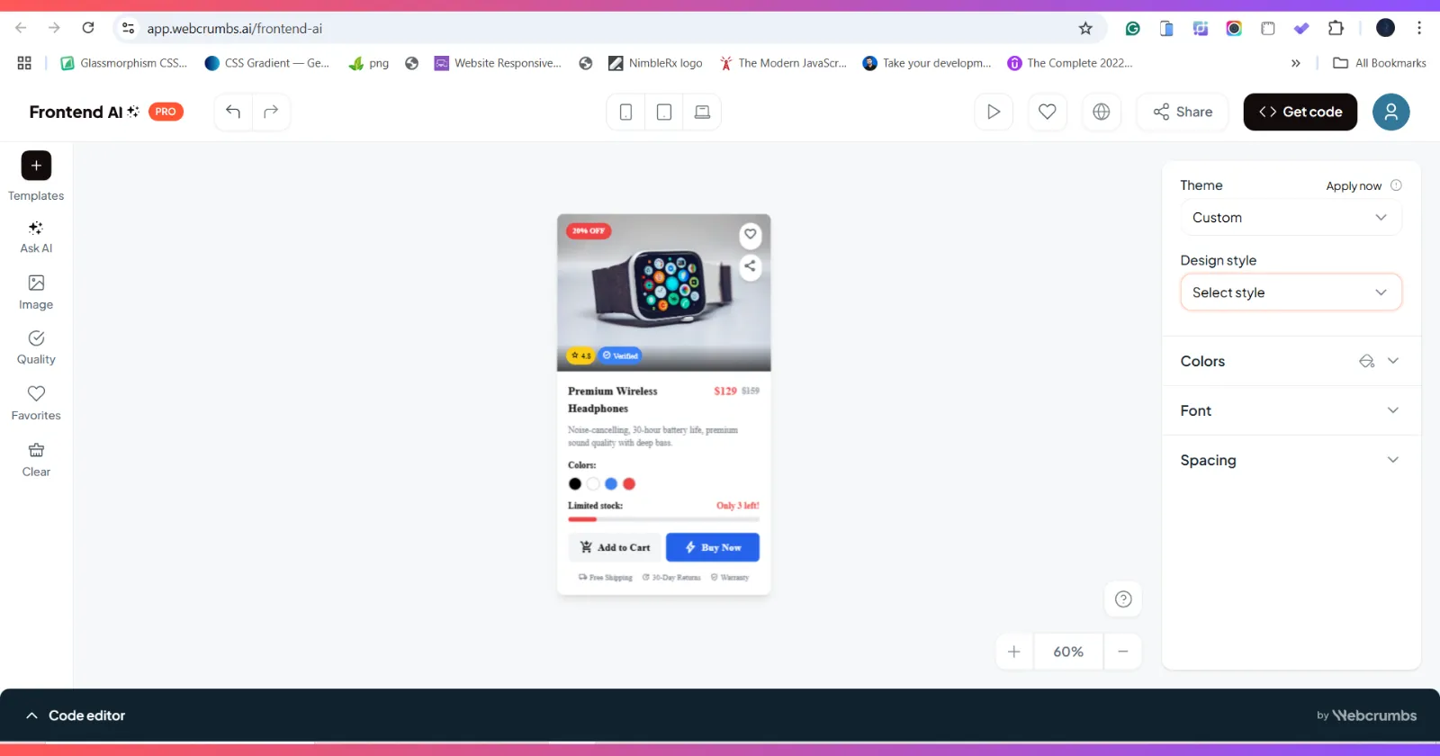 Webcrumbs Frontend AI
