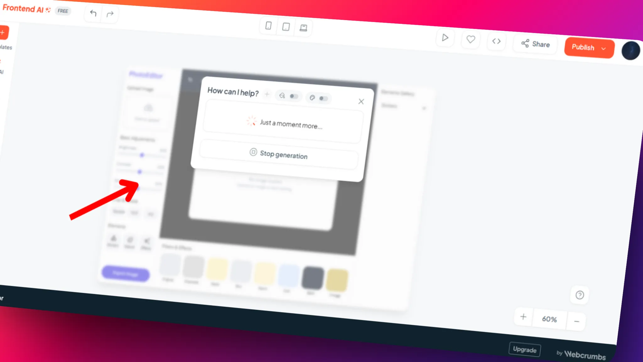 Webcrumbs Frontend AI