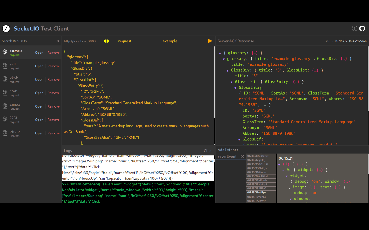 Socket.IO Debugging Tools