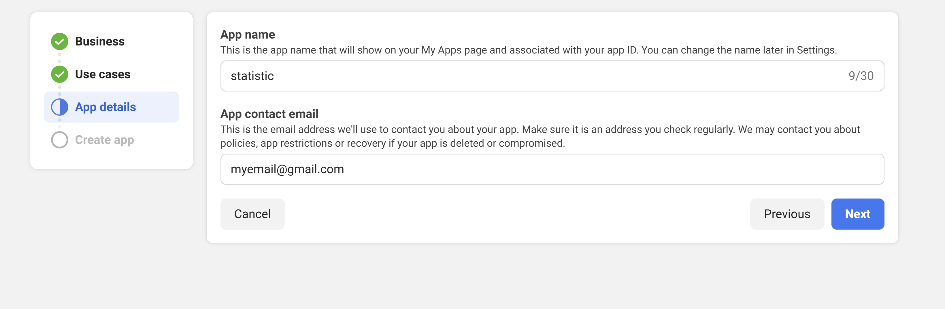 App details