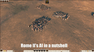 Animation of AI in Rome 2 being bad