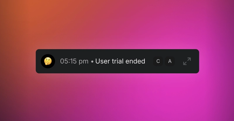Receive event notifications from your nodejs backend
