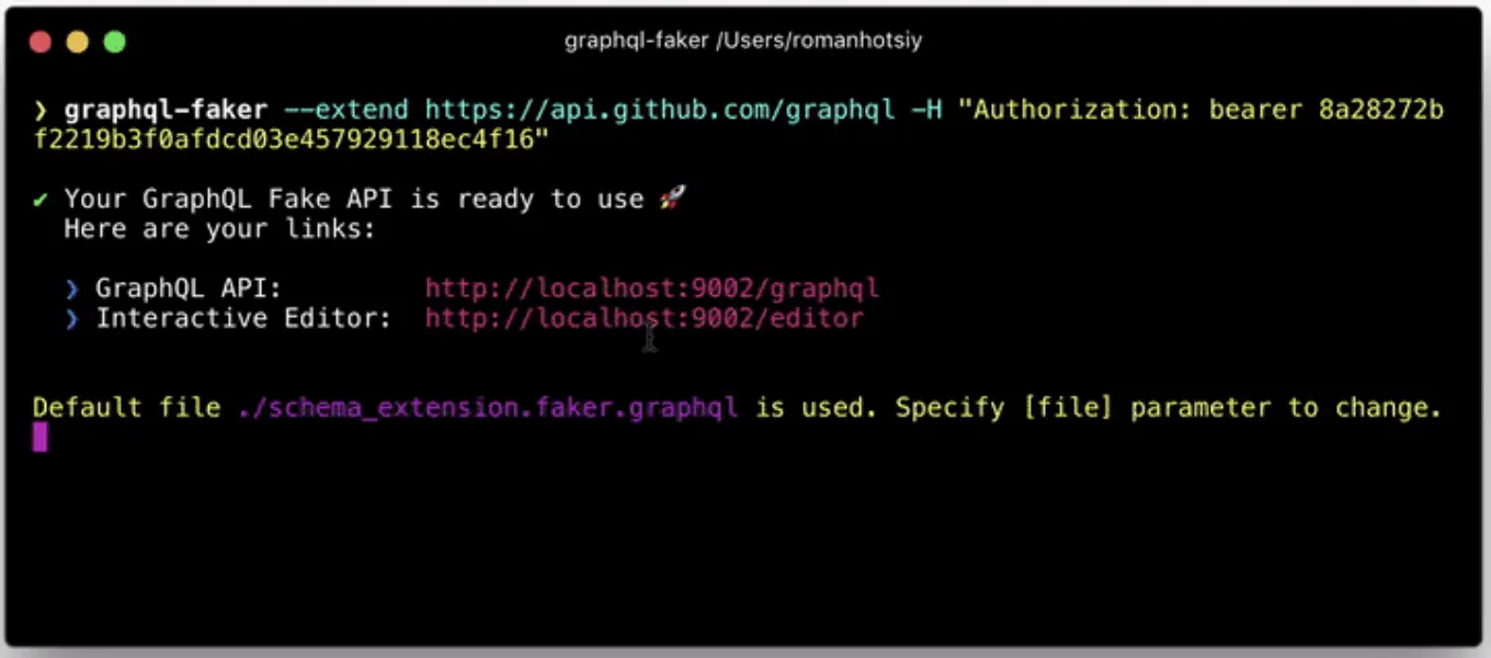 GraphQL Faker Server
