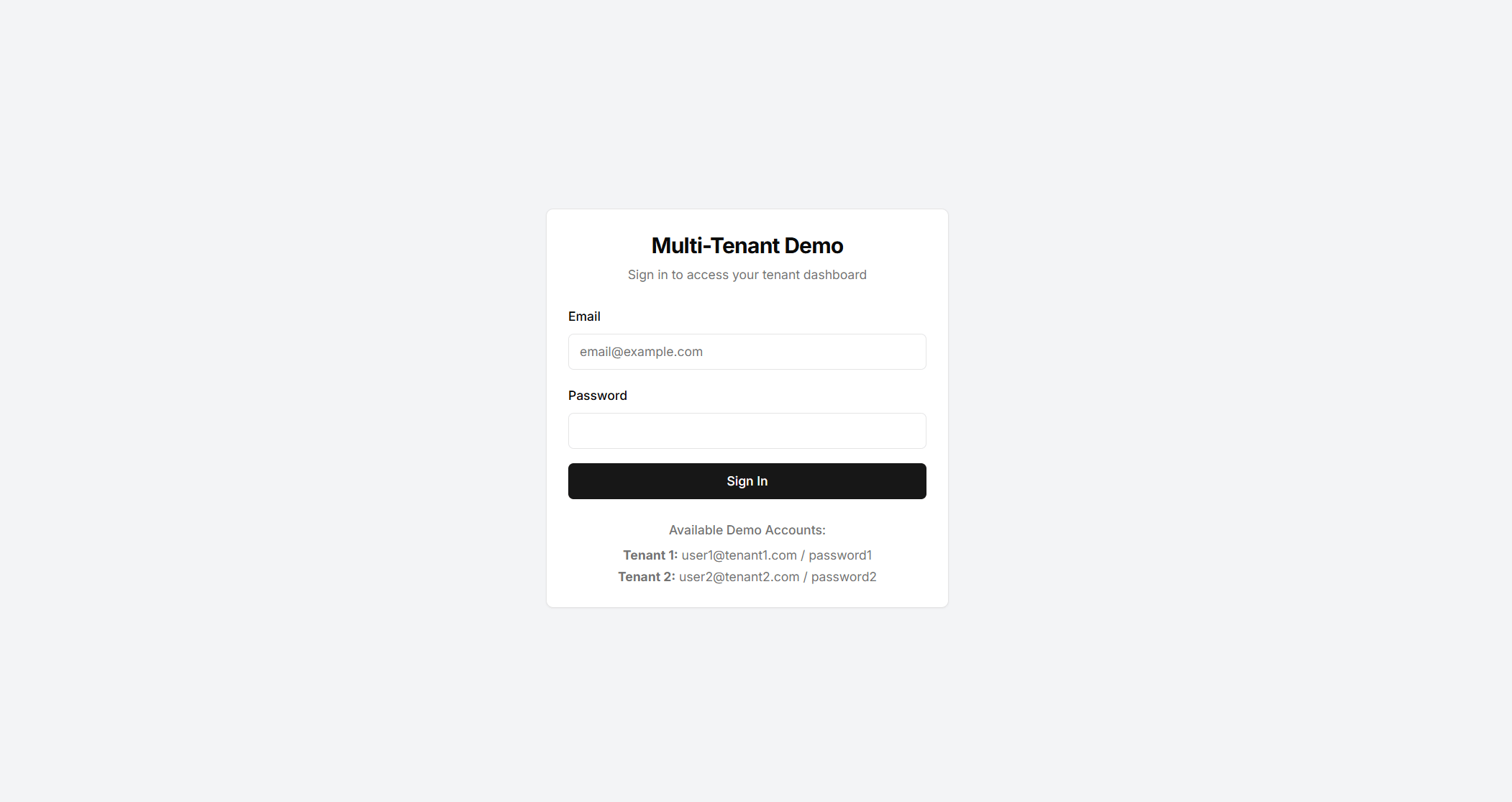 NextJs Multi Tenant Demo