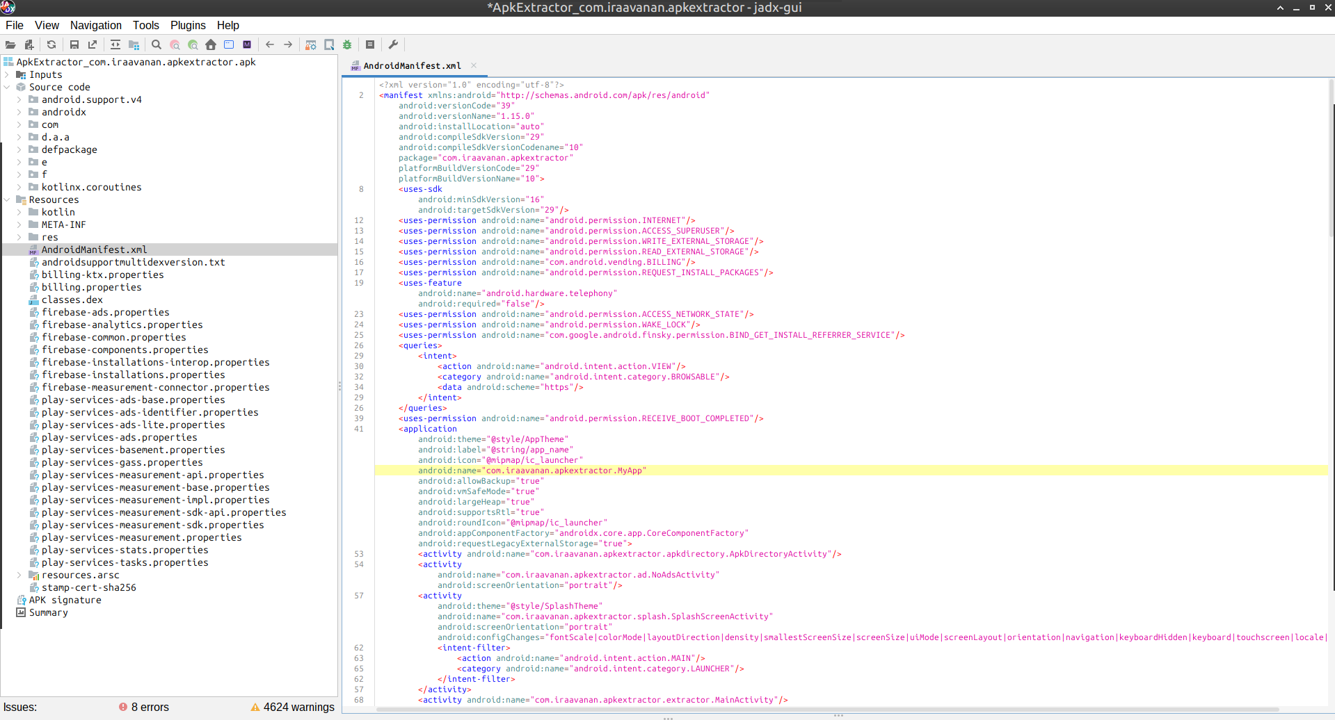 JADX screen