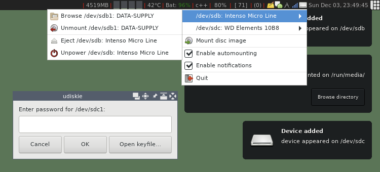 udiskie interface