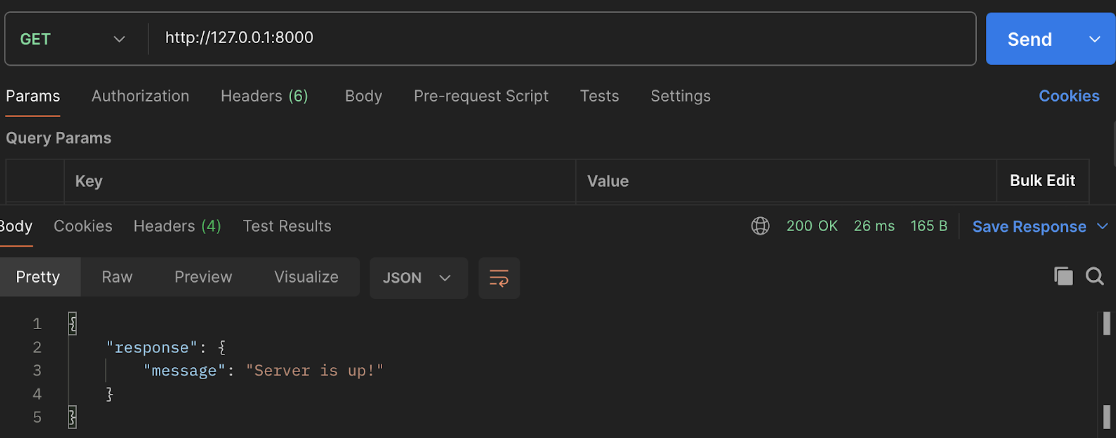 Figure 2: Postman request and response