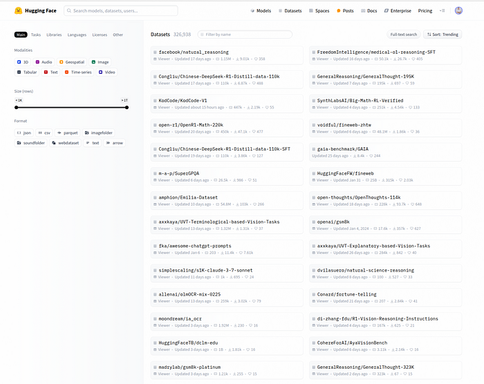 Hugging Face Datasets