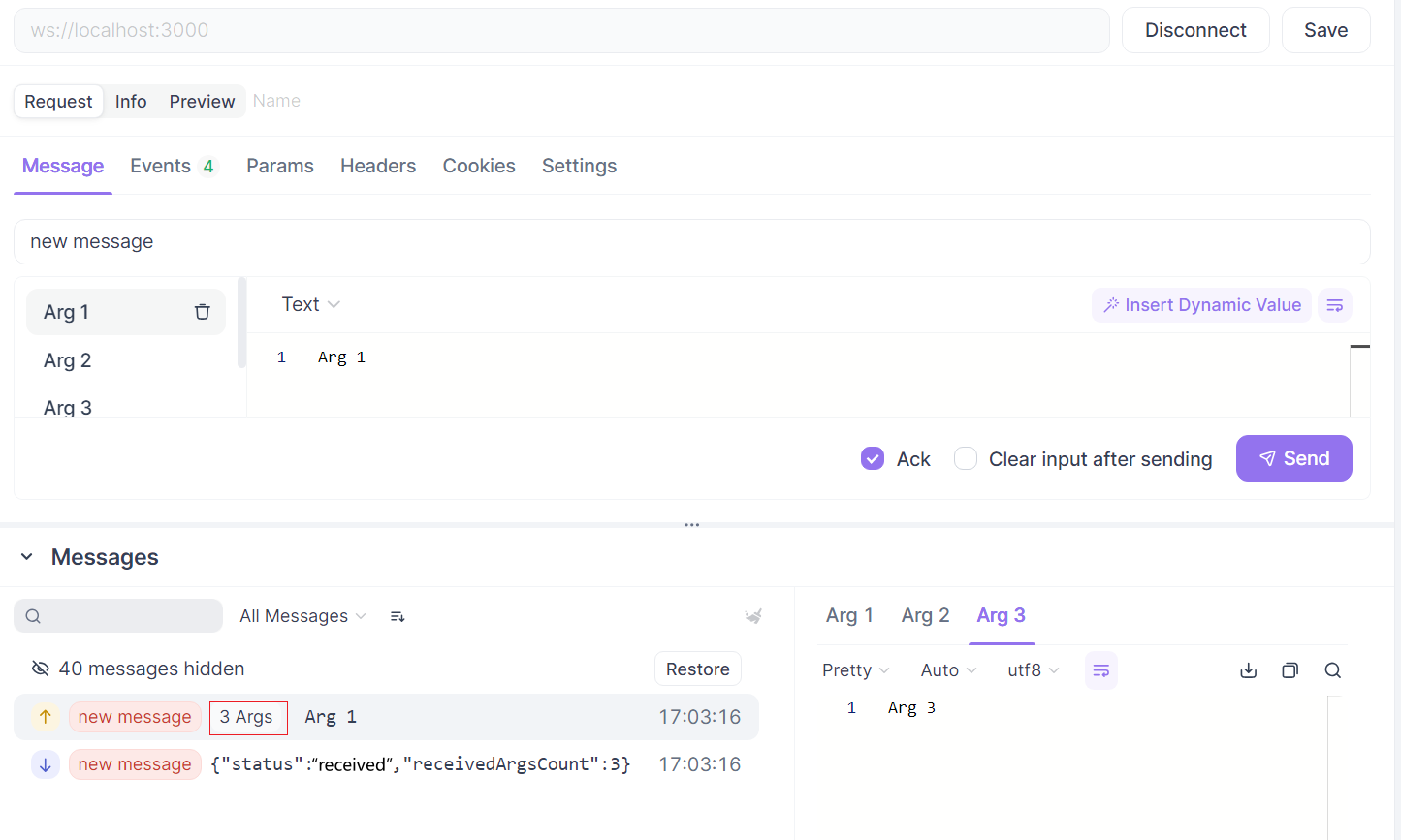Send Test Events