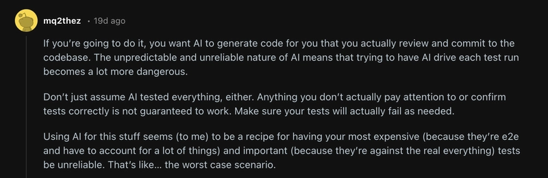 AI doesn’t belong in test runtime