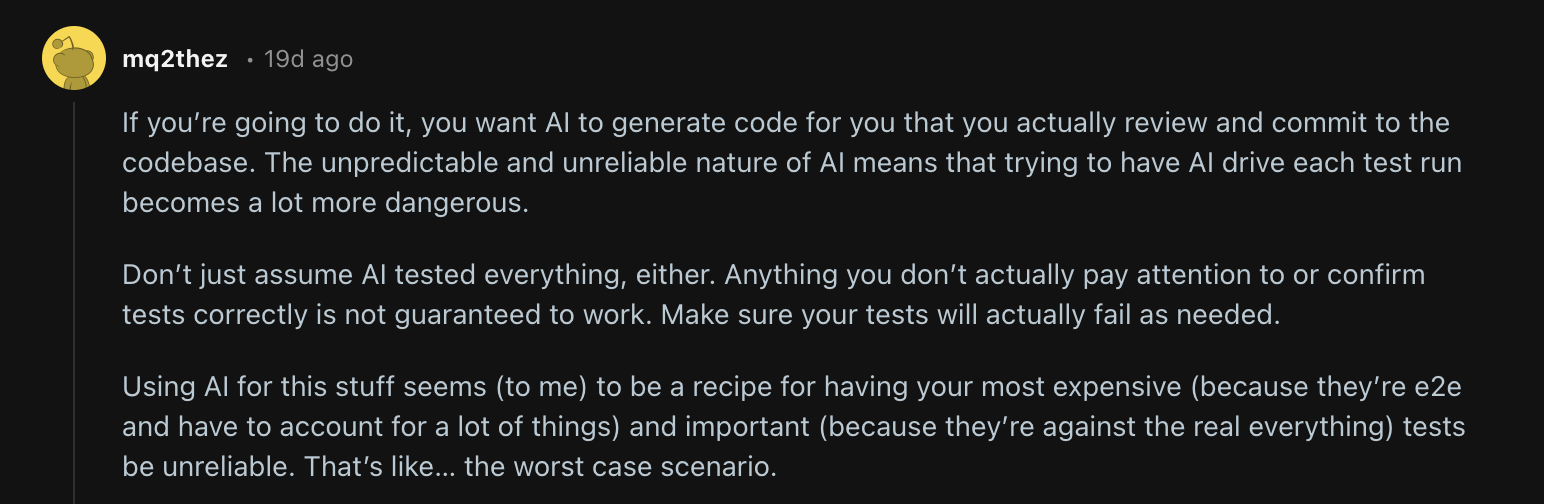 screenshot of a reddit comment