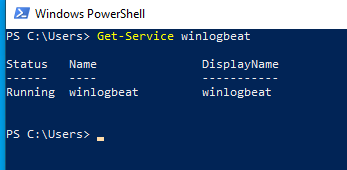 Winlogbeat service running