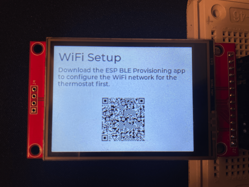 Wifi setup screen