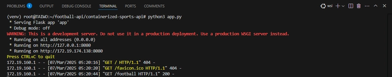 Developing an API to Retrieve Football Game Schedules - Using Docker and AWS Services