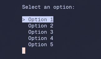 dropdown menu tui