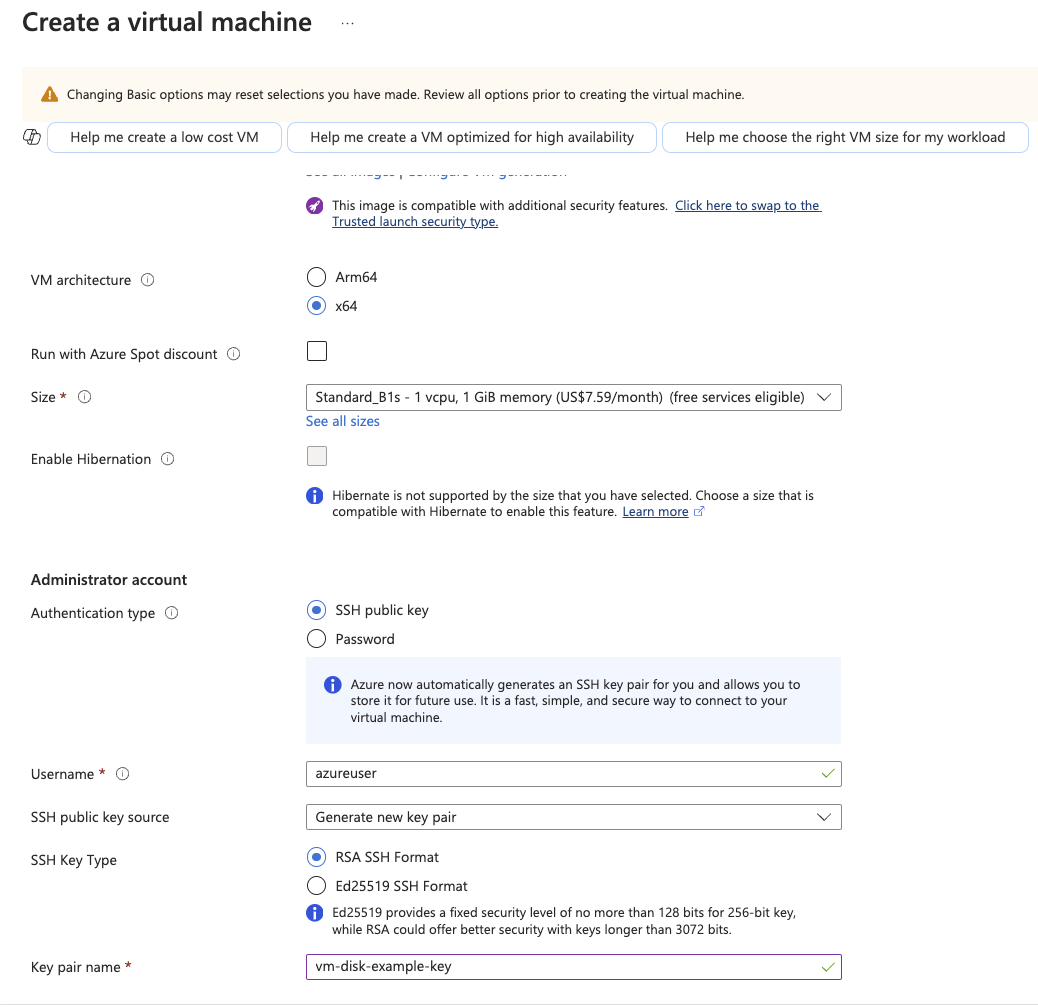 Create username and ssh key 