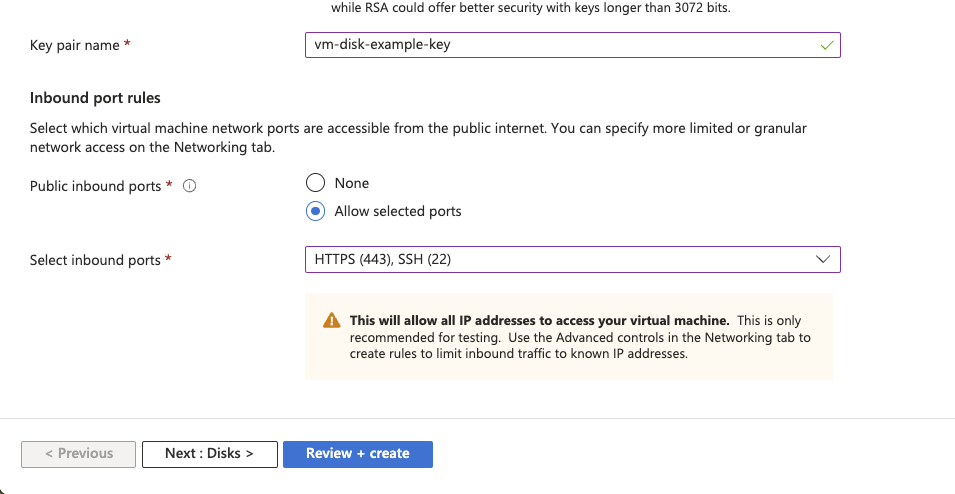 Allow HTTPS and SSH access