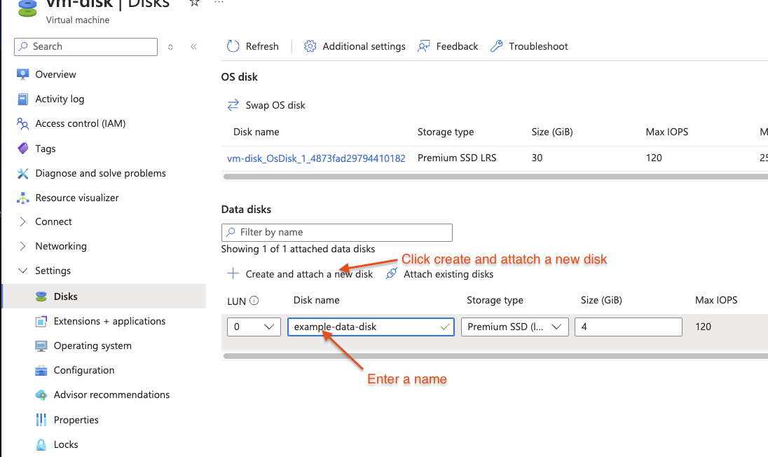 name and customize settings