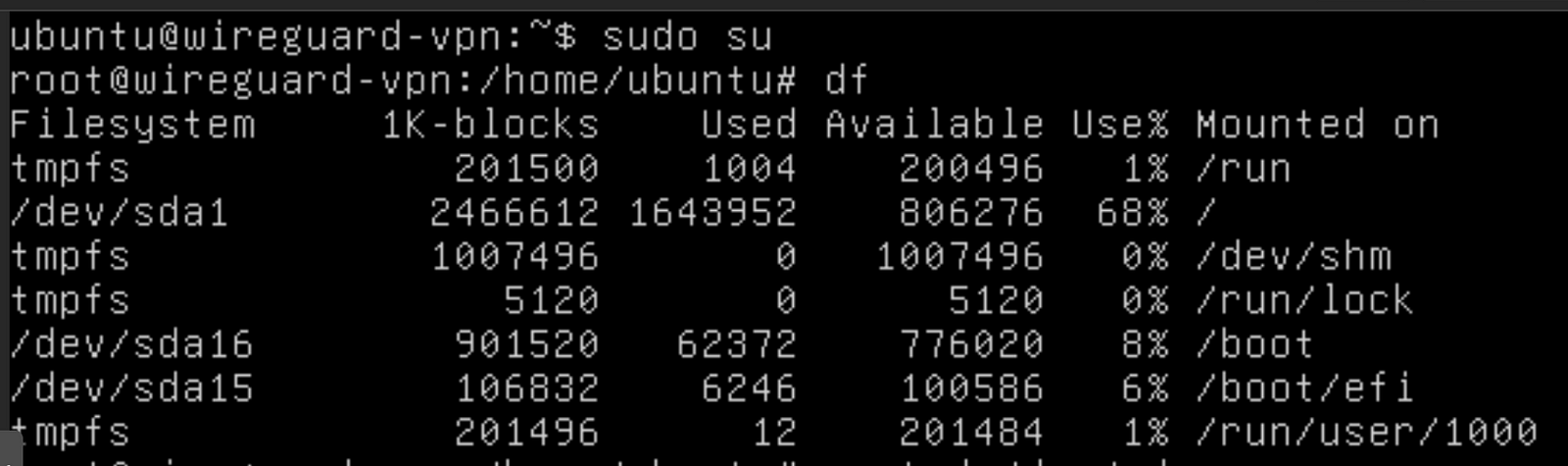 Result of command in CLI
